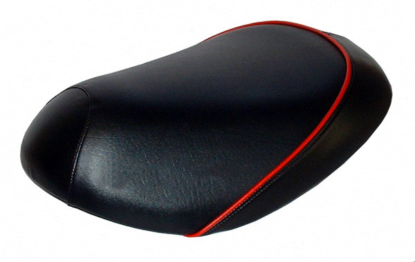 Black with Red Piping Honda Metropolitan Scooter Seat Cover